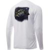 image:imageHuk Mens Pursuit Hogzilla  Long Sleeve Performance Fishing Shirt with 30 UPF Sun Protection Seashell Pink SmallBass  Blue  White