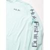image:imageHuk Mens Pursuit Hogzilla  Long Sleeve Performance Fishing Shirt with 30 UPF Sun Protection Seashell Pink SmallBill Fish Art Slam  Seafoam