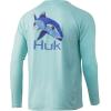 image:imageHuk Mens Pursuit Hogzilla  Long Sleeve Performance Fishing Shirt with 30 UPF Sun Protection Seashell Pink SmallBonefish  Beach Glass