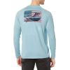 image:imageHuk Mens Pursuit Hogzilla  Long Sleeve Performance Fishing Shirt with 30 UPF Sun Protection Seashell Pink SmallChasin Flags  Ice Blue