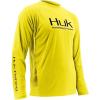 image:imageHuk Mens Pursuit Hogzilla  Long Sleeve Performance Fishing Shirt with 30 UPF Sun Protection Seashell Pink SmallDesert Sage