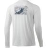 image:imageHuk Mens Pursuit Hogzilla  Long Sleeve Performance Fishing Shirt with 30 UPF Sun Protection Seashell Pink SmallDinner Bells  White