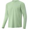 image:imageHuk Mens Pursuit Hogzilla  Long Sleeve Performance Fishing Shirt with 30 UPF Sun Protection Seashell Pink SmallDorado  Key Lime