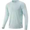 image:imageHuk Mens Pursuit Hogzilla  Long Sleeve Performance Fishing Shirt with 30 UPF Sun Protection Seashell Pink SmallDorado  Seafoam