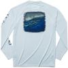 image:imageHuk Mens Pursuit Hogzilla  Long Sleeve Performance Fishing Shirt with 30 UPF Sun Protection Seashell Pink SmallFace on  Plein Air