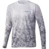 image:imageHuk Mens Pursuit Hogzilla  Long Sleeve Performance Fishing Shirt with 30 UPF Sun Protection Seashell Pink SmallFish Fade  Hogs Back
