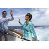 image:imageHuk Mens Pursuit Hogzilla  Long Sleeve Performance Fishing Shirt with 30 UPF Sun Protection Seashell Pink SmallFish Fade  Hogs Back