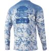 image:imageHuk Mens Pursuit Hogzilla  Long Sleeve Performance Fishing Shirt with 30 UPF Sun Protection Seashell Pink SmallFish Fade  the Edge