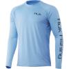image:imageHuk Mens Pursuit Hogzilla  Long Sleeve Performance Fishing Shirt with 30 UPF Sun Protection Seashell Pink SmallFlat Hunter  Dusk Blue