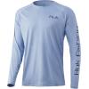 image:imageHuk Mens Pursuit Hogzilla  Long Sleeve Performance Fishing Shirt with 30 UPF Sun Protection Seashell Pink SmallGator  Coastal Sky