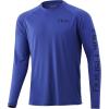 image:imageHuk Mens Pursuit Hogzilla  Long Sleeve Performance Fishing Shirt with 30 UPF Sun Protection Seashell Pink SmallGolden Fly  Deep Cobalt