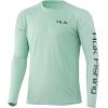 image:imageHuk Mens Pursuit Hogzilla  Long Sleeve Performance Fishing Shirt with 30 UPF Sun Protection Seashell Pink SmallGolden Fly  Lichen