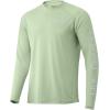 image:imageHuk Mens Pursuit Hogzilla  Long Sleeve Performance Fishing Shirt with 30 UPF Sun Protection Seashell Pink SmallGulfstream  Key Lime