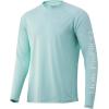 image:imageHuk Mens Pursuit Hogzilla  Long Sleeve Performance Fishing Shirt with 30 UPF Sun Protection Seashell Pink SmallGulfstream  Seafoam