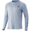 image:imageHuk Mens Pursuit Hogzilla  Long Sleeve Performance Fishing Shirt with 30 UPF Sun Protection Seashell Pink SmallHuk  Rope  Coastal Sky