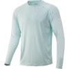 image:imageHuk Mens Pursuit Hogzilla  Long Sleeve Performance Fishing Shirt with 30 UPF Sun Protection Seashell Pink SmallJust Teasin  Seafoam