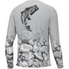 image:imageHuk Mens Pursuit Hogzilla  Long Sleeve Performance Fishing Shirt with 30 UPF Sun Protection Seashell Pink SmallKc Inside Reef Fish Fade  Harbor Mist