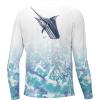 image:imageHuk Mens Pursuit Hogzilla  Long Sleeve Performance Fishing Shirt with 30 UPF Sun Protection Seashell Pink SmallKc Inside Reef Fish Fade  White