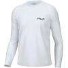 image:imageHuk Mens Pursuit Hogzilla  Long Sleeve Performance Fishing Shirt with 30 UPF Sun Protection Seashell Pink SmallKc Mahi Badge  White