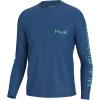 image:imageHuk Mens Pursuit Hogzilla  Long Sleeve Performance Fishing Shirt with 30 UPF Sun Protection Seashell Pink SmallKc Trout Trophy Pose  Set Sail