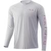 image:imageHuk Mens Pursuit Hogzilla  Long Sleeve Performance Fishing Shirt with 30 UPF Sun Protection Seashell Pink SmallOutfitter  Glacier