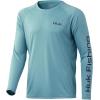 image:imageHuk Mens Pursuit Hogzilla  Long Sleeve Performance Fishing Shirt with 30 UPF Sun Protection Seashell Pink SmallOversized  Porcelain Blue