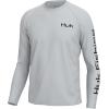 image:imageHuk Mens Pursuit Hogzilla  Long Sleeve Performance Fishing Shirt with 30 UPF Sun Protection Seashell Pink SmallRedfish  Oyster
