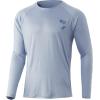 image:imageHuk Mens Pursuit Hogzilla  Long Sleeve Performance Fishing Shirt with 30 UPF Sun Protection Seashell Pink SmallStone Shore Bass  Coastal Sky