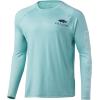 image:imageHuk Mens Pursuit Hogzilla  Long Sleeve Performance Fishing Shirt with 30 UPF Sun Protection Seashell Pink SmallSunset Bass  Beach Glass