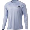 image:imageHuk Mens Pursuit Hogzilla  Long Sleeve Performance Fishing Shirt with 30 UPF Sun Protection Seashell Pink SmallSunset Bass  Coastal Sky