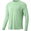 image:imageHuk Mens Pursuit Hogzilla  Long Sleeve Performance Fishing Shirt with 30 UPF Sun Protection Seashell Pink SmallTarpon  Key Lime
