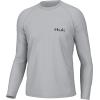 image:imageHuk Mens Pursuit Hogzilla  Long Sleeve Performance Fishing Shirt with 30 UPF Sun Protection Seashell Pink SmallUnder the Dock  Harbor Mist
