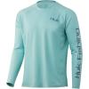 image:imageHuk Mens Pursuit Hogzilla  Long Sleeve Performance Fishing Shirt with 30 UPF Sun Protection Seashell Pink SmallWahoo  Beach Glass