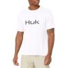 image:imageHUK Mens Performance Fishing Logo Tee Short Sleeve QuickDryWhite  New Logo