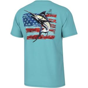 image:imageHUK Kids Performance Fishing Logo Tee Short Sleeve TShirt for KidsAmerican Blues  Marine Blue