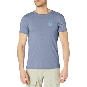 image:imageHUK Kids Performance Fishing Logo Tee Short Sleeve TShirt for KidsAmericana Brand  Sargasso Sea Heather
