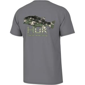 image:imageHUK Kids Performance Fishing Logo Tee Short Sleeve TShirt for KidsCamo Bass  Night Owl