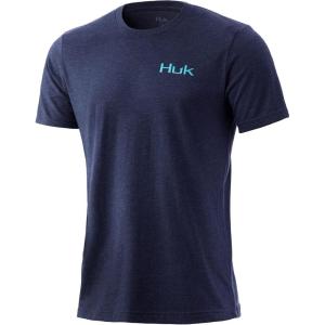 image:imageHUK Kids Performance Fishing Logo Tee Short Sleeve TShirt for KidsHammerhead  Sargasso Sea Heather