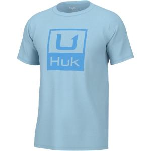 image:imageHUK Kids Performance Fishing Logo Tee Short Sleeve TShirt for KidsHuk Stacked Logo  Crystal Blue
