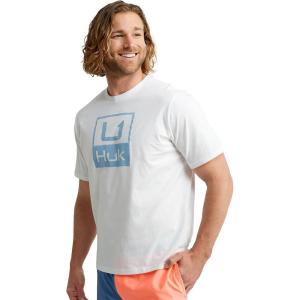 image:imageHUK Kids Performance Fishing Logo Tee Short Sleeve TShirt for KidsHuk Stacked Logo  White 20