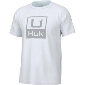 image:imageHUK Kids Performance Fishing Logo Tee Short Sleeve TShirt for KidsHuk Stacked Logo  White