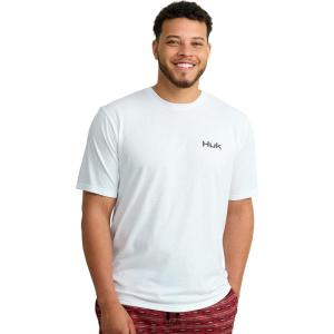 image:imageHUK Kids Performance Fishing Logo Tee Short Sleeve TShirt for KidsMarlin Rider  White