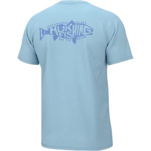 image:imageHUK Kids Performance Fishing Logo Tee Short Sleeve TShirt for KidsOn  Off  Crystal Blue