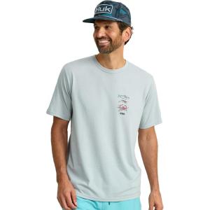 image:imageHUK Kids Performance Fishing Logo Tee Short Sleeve TShirt for KidsRaw Bar  Harbor Mist
