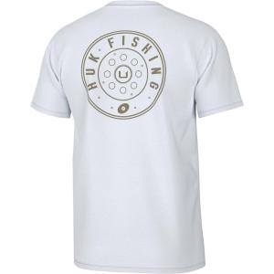image:imageHUK Kids Performance Fishing Logo Tee Short Sleeve TShirt for KidsReel on  White