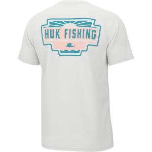image:imageHUK Kids Performance Fishing Logo Tee Short Sleeve TShirt for KidsSail Mujeres  White