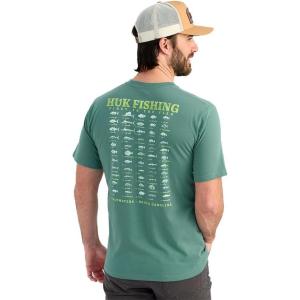 image:imageHUK Kids Performance Fishing Logo Tee Short Sleeve TShirt for KidsSaltwater Fish  North Atlantic