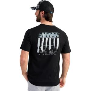 image:imageHUK Kids Performance Fishing Logo Tee Short Sleeve TShirt for KidsSalute  Black 20