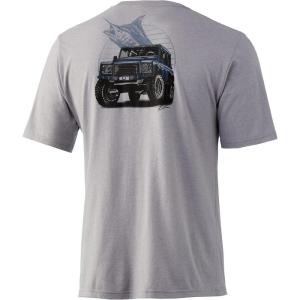 image:imageHUK Kids Performance Fishing Logo Tee Short Sleeve TShirt for KidsSea Truck Tee  Overcast Grey Heather