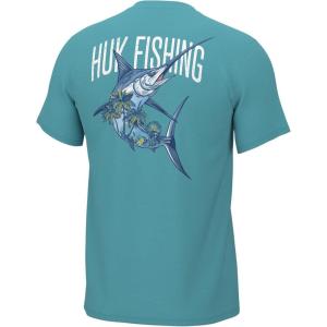 image:imageHUK Kids Performance Fishing Logo Tee Short Sleeve TShirt for KidsSword Palm  Ipanema